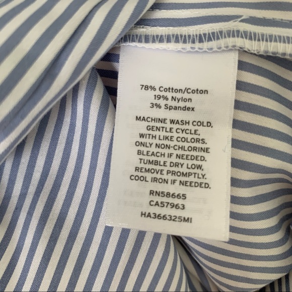 Halogen Ruffle Front Poplin Shirt - Picture 6 of 6